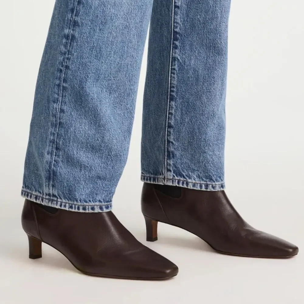 NEW Madewell The Dimes Chelsea Dark Brown Ankle Boots Turkish Coffee 8.5